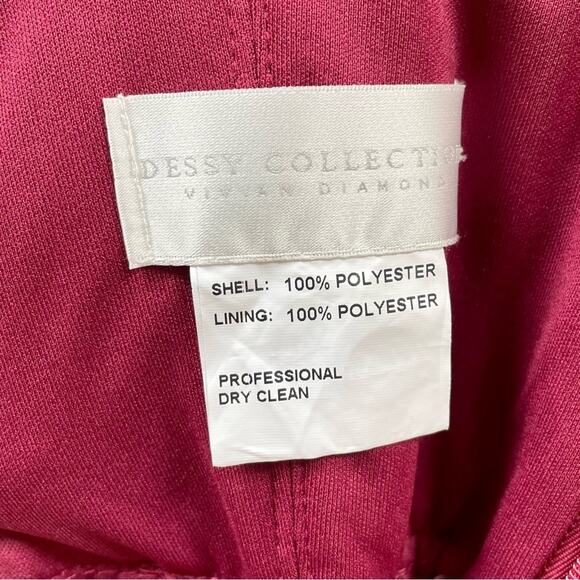 Dessy Collection Off Shoulder Draped Chiffon Maxi Dress Burgundy Women's 4 $284 - Picture 9 of 11